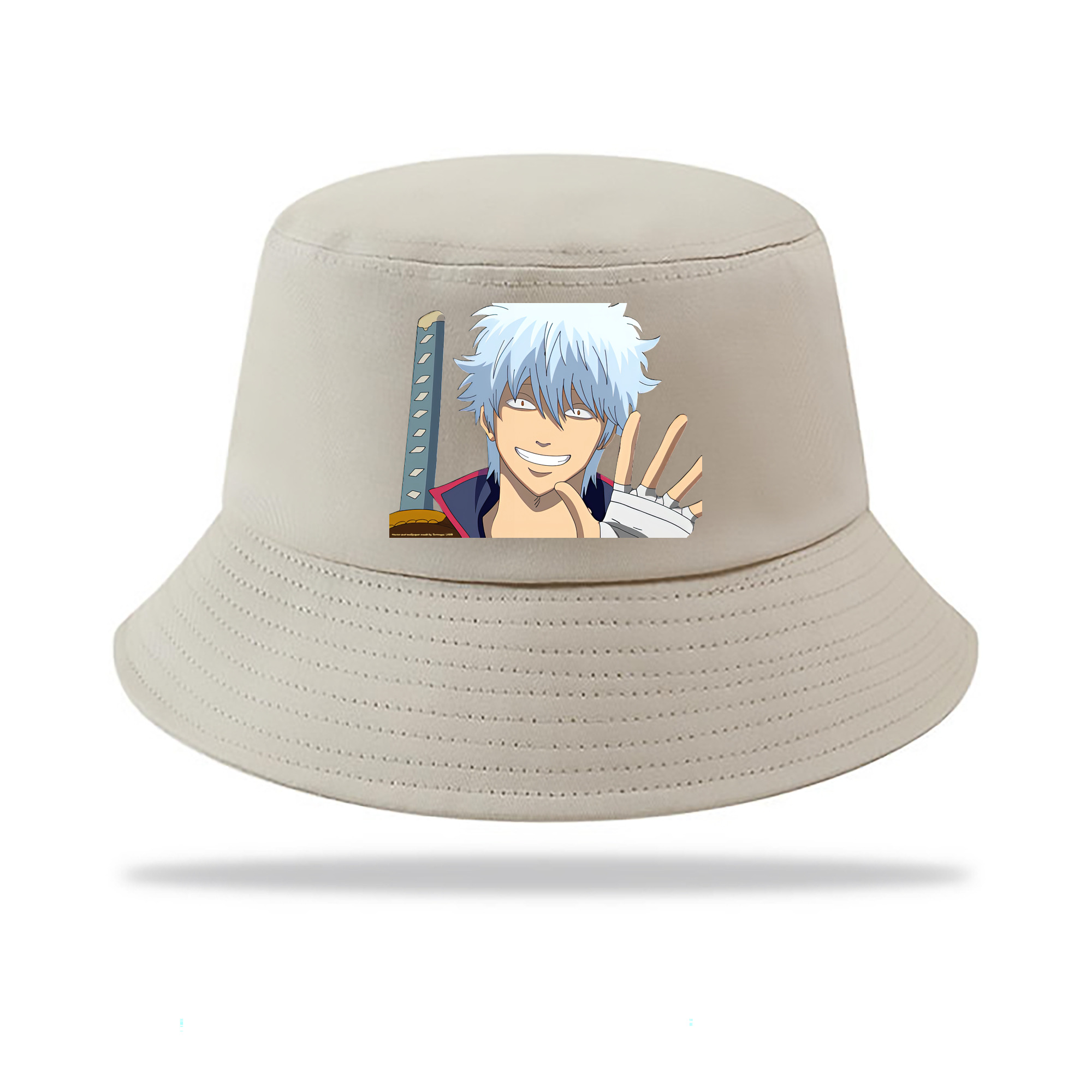 （画像用） ぎんたま 坂田銀時（さかたぎんとき） 神楽 志村新八（しむら しんぱち） GINTAMA Sakata Gintoki Kagura Shimura Shinpachi アウトドア日除けバケットハット